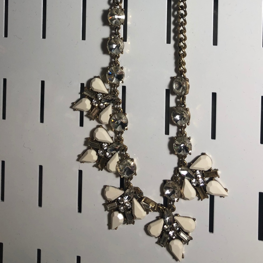 Cream and Gold Statement Necklace JCrew-Style